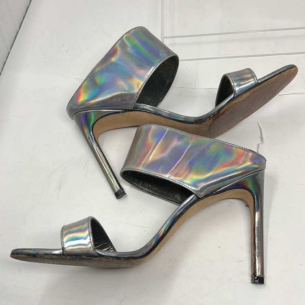 Stuart Weitzman Sz 8.5 Myslide Metallic Specchio … - image 3